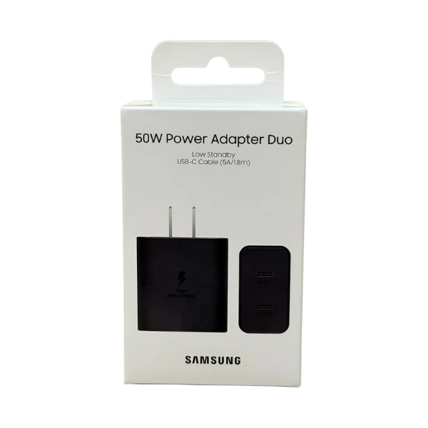 Cargador Rapido Samsung 50W Duo Original C/Cable