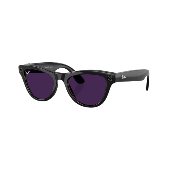 RayBan Meta Skyler - Shiny Black / Amethyst Transitions T150 S52