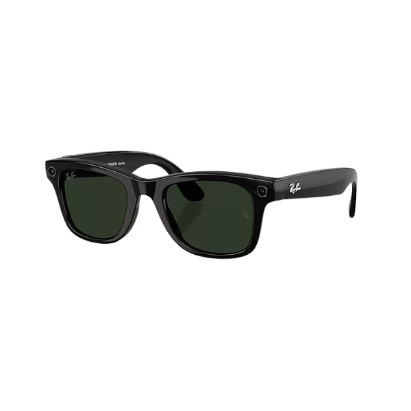 RayBan Meta Wayfarer Gen 2 - Shiny Black / Transitions Graph. Green T150 S50